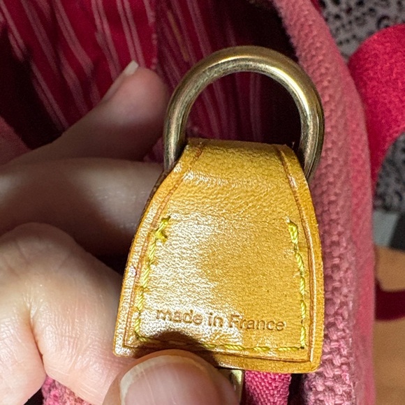 Louis Vuitton Antigua Cabas PM Pink Red Canvas Tote Bag Made in France Rare GUC - Picture 13 of 13